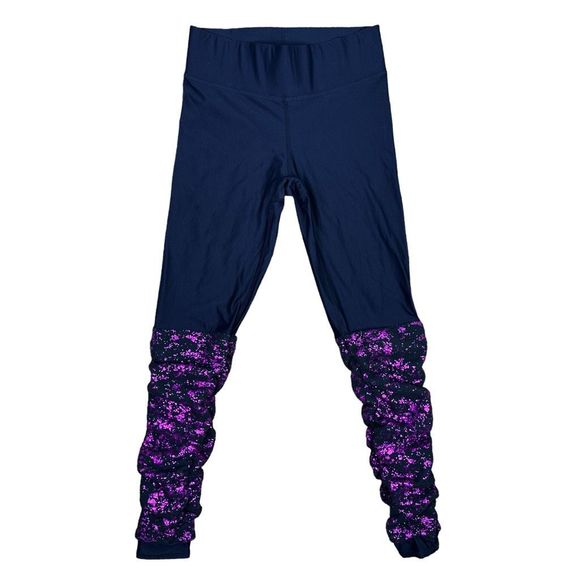 Terez Starry Night Fuschia Foil Leg Warmer Leggings - Size Small - Picture 2 of 6